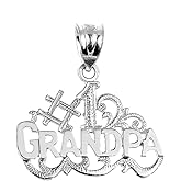 Claddagh Gold 925 Sterling Silver Grandfather Charm #1 Grandpa Pendant