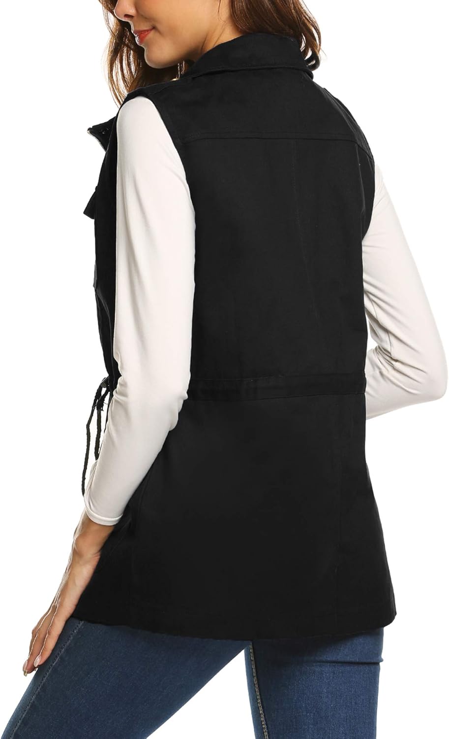Beyove Womens Lightweight Sleeveless Military Anorak Cargo Vest Hooded/No Hood at  Women's Coats Shop