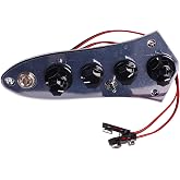 Fully Loaded Control Plate Pre Wired with Wiring Harness for Jazz Bass Passive Active Switching Instrument Accessories Metal Rustproof 15.25 x 6.96 x 5.06cm