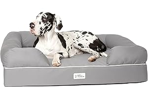 PetFusion Ultimate Dog Bed, Solid CertiPUR-US Orthopedic Memory Foam, Multiple Colors and Sizes, Medium Firmness Pillow, Wate