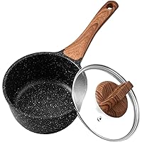 ESLITE LIFE Saucepan with Lid, 1.5 Quart Nonstick Sauce Pan, Small Soup Pot Milk Pan with Granite Coating, Induction…