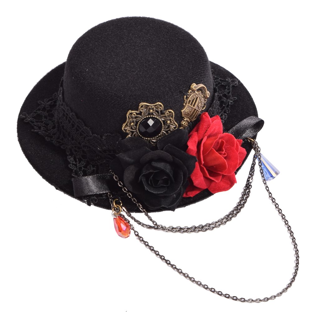 GRACEART Steampunk Mini Top Hat Headwear Small Victorian Halloween Headdress Accessory