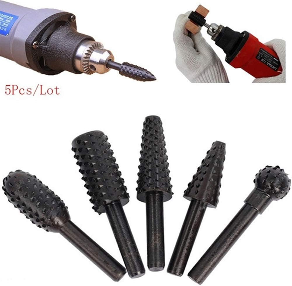 WINBST Woodworking Twist Drill Wood Carving File Grinder Drill Power Tools Rasp Chisel Rotating Embossed Grinding Head