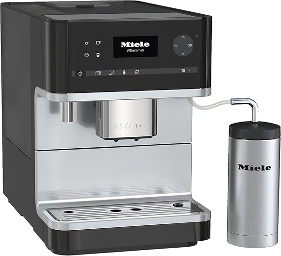 Miele CM 6310 Stand-Kaffeevollautomat / Obsidianschwarz / OneTouch-Funktion / Beheizte AbstellFrontladeräche