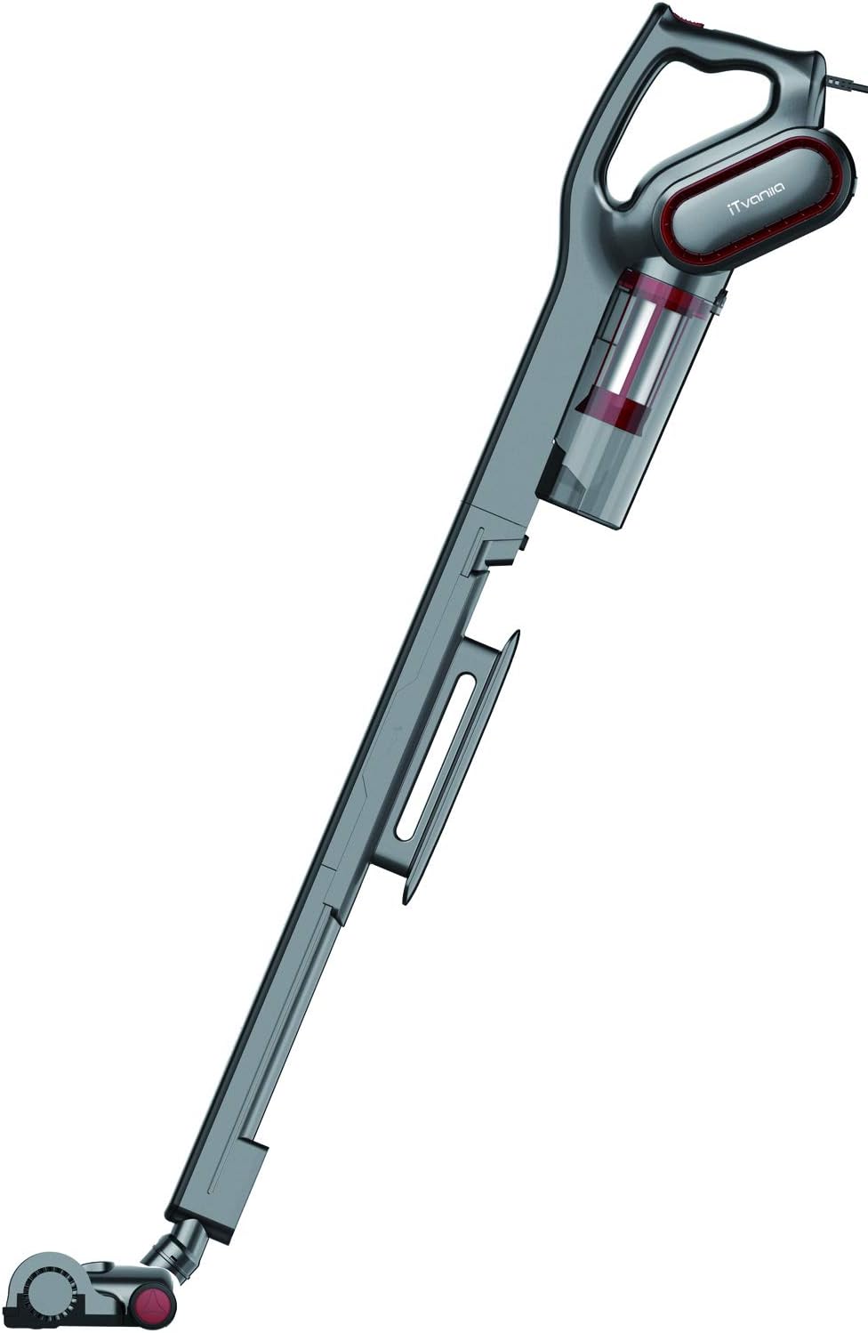 iTvanila Vacuum Cleaner, Stick Vacuum with HEPA Filter 15Kpa Powerful Suction 2 in 1 Handheld Corded Vacuum for Pet Hair Hard Floor, Black