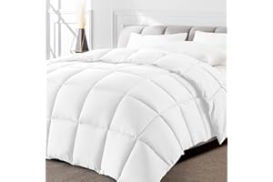 Minoroty Full Comforter Duvet Insert - All Season Down Alternative Quilted Bed Comforters Full Size with Corner Tabs - Machine Washable - White