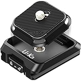 ULANZI UKA01 Camera Quick Release Plate, Tripod Mount Adapter Camera Quick Release Kit w 1/4''-3/8" Screw for Gimbals, Sliders, DSLR, Tripods DJI Sony& 38mm Arca-Swiss Max Load 20kg (Base & Plate)