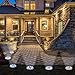 4 Pack Solar Powered Ground Lights - Doingart 8 LED Solar Path Lights Outdoor Waterproof Garden Landscape Lighting for Yard Driveway Lawn Pathway Walkway Disk Light