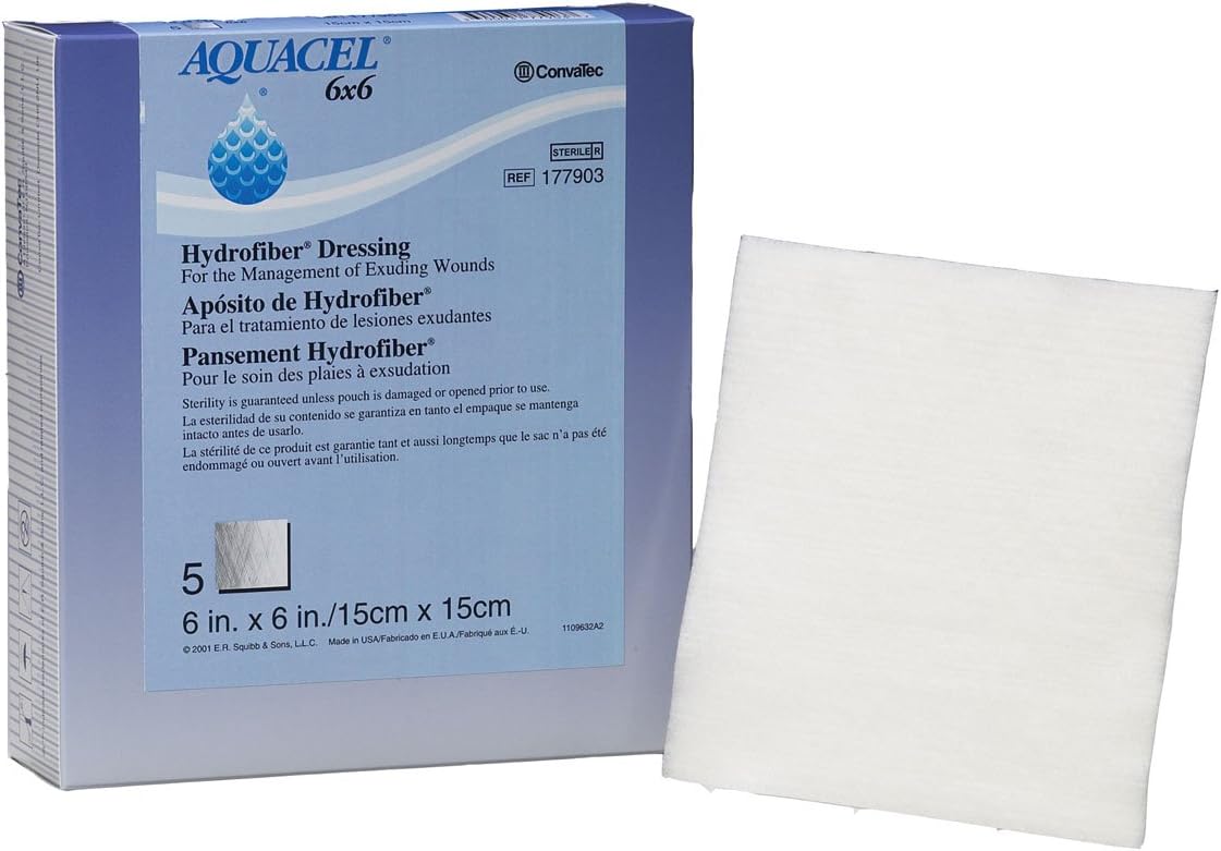 Convatec Aquacel Hydrofiber Wound Dressing 4"X4" Box of 10 Model
