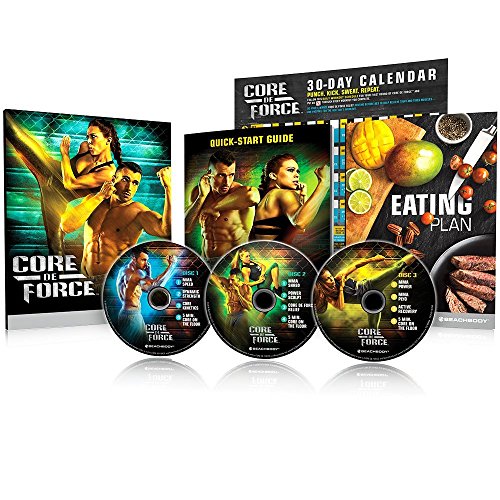 Beachbody CORE DE FORCE Base Kit DVD Workout Program, MMA Inspired Kickboxing Workouts for Men