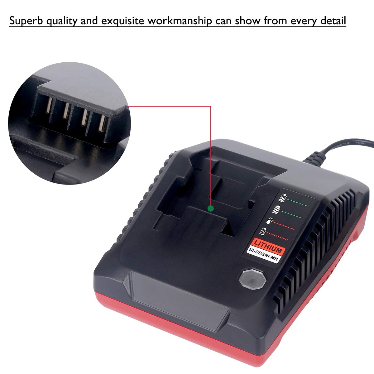 18Volt MultiChemistry Battery Charger for Porter Cable PCXMVC Lithium