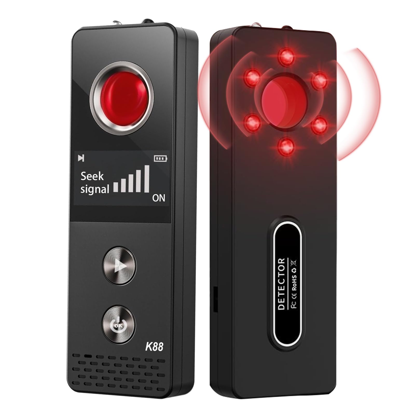 lawyomus Hidden Camera Finder & Bug Detector-Anti Spy Detector for Hidden Devices, GPS Trackers, Listening Bugs-Ideal for Travel, Rest Rooms, Offices, and Travel Privacy