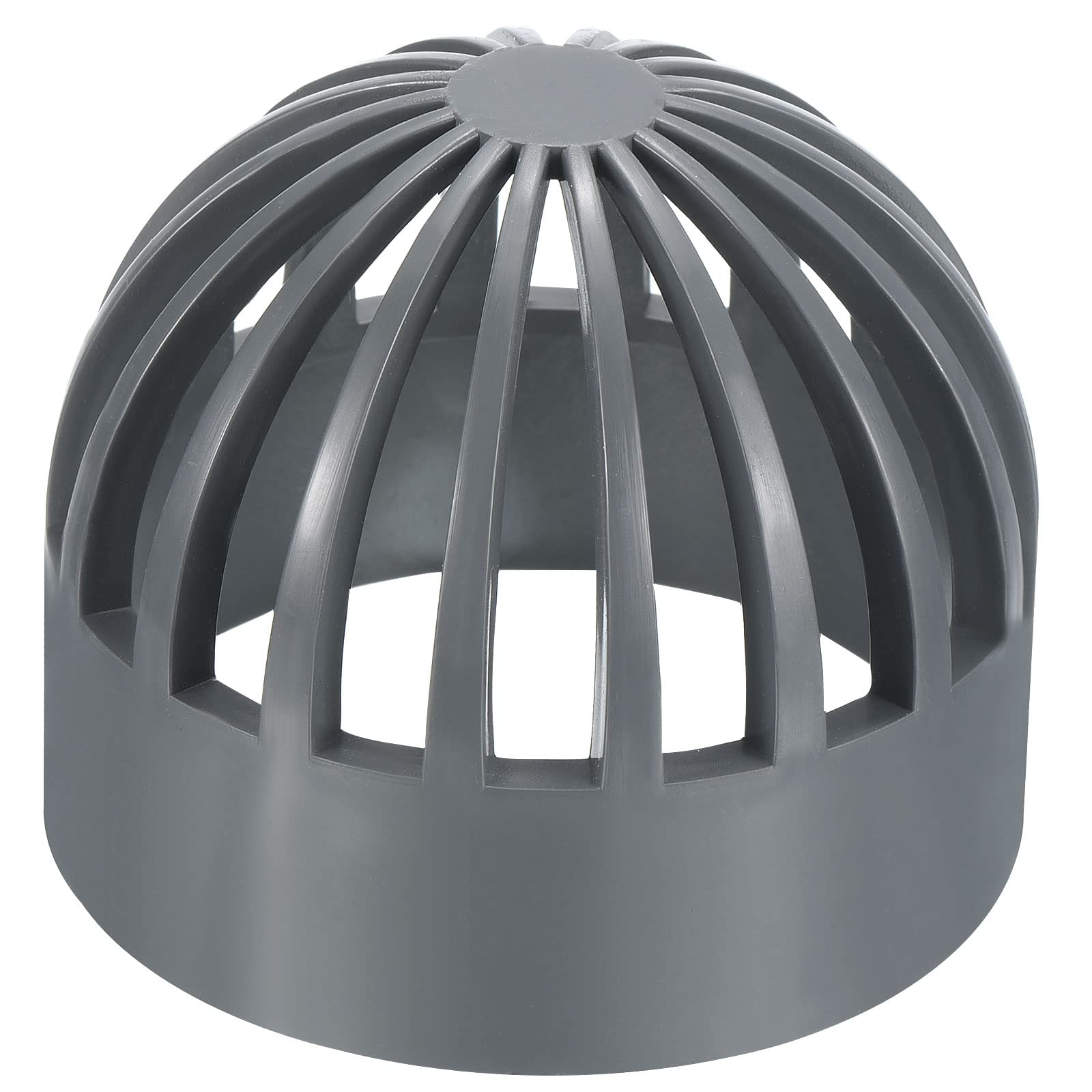 PATIKIL 75mm ID Atrium Drain Grate Cover, Round Outdoor UPVC Sewer Drain Pipe Fitting Adapter for Drainage System, Gray