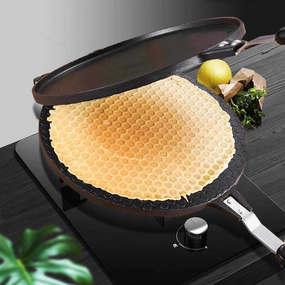 Egg Roll Maker Pan, Waffle Cone Maker Aluminum Alloy Non-Stick Griddle for Baking Kitchen Use, 17cm