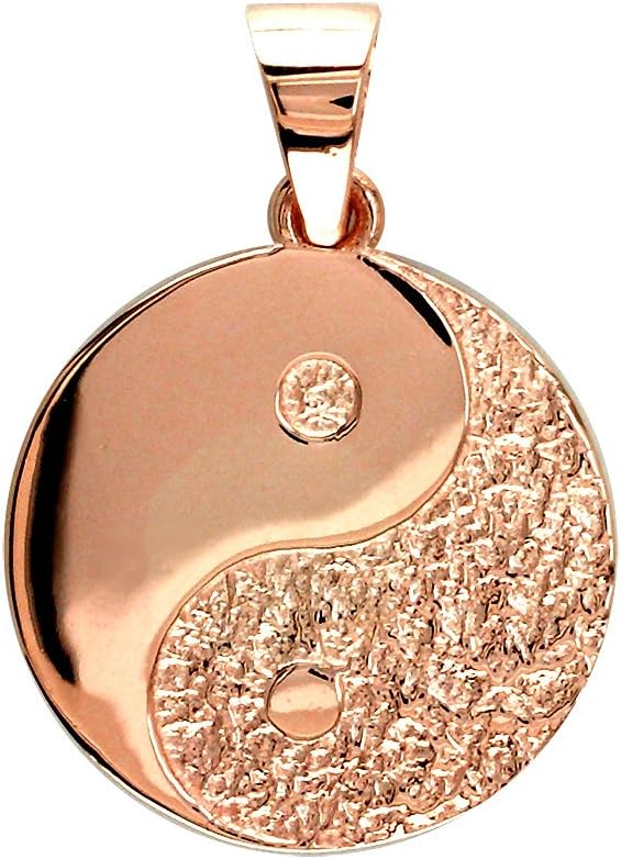 Medium Yin Yang Charm, Double-Sided, 21mm in 14K Pink, Rose Gold