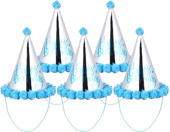 Amazon Co Jp Ledmomo 誕生日 帽子 Happy Birthday 子供 大人 女の子 男の子 パーティーグッズ 三角帽子 お祝い クリスマス ライトブルー おもちゃ