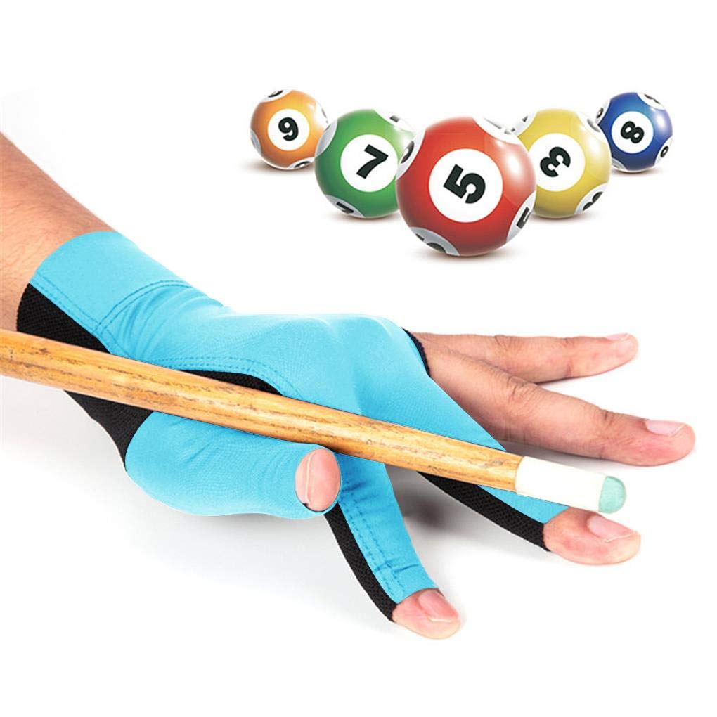 FakeFace Anti Slip Billiard Glove Left Hand Snooker Carom Billiard Pool Cue Sport Professional 3 Finger Glove Handwear Gift for Men Women Player