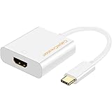 USB-C to HDMI CableCreation Type C(Thunderbolt 3 Compatible)to HDMI 4K Hub Adapter (DP Alt Mode), Male to Female, for Macbook(Pro)/Chromebook Pixel/Dell XPS 13/Yoga 910/Samsung S8/S8+, White