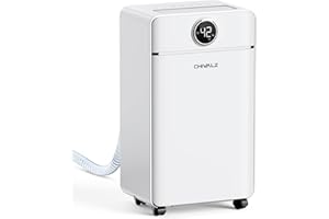 CHIVALZ Dehumidifiers for Home Use, 1500 Sq.Ft Coverage with Drain Hose, 25-Pint Intelligent Humidity Control, 3 Modes, 24H T