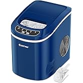 COSTWAY Countertop Ice Maker, 26LBS/24H Portable and Compact Ice Maker Machine, Ice Cubes Ready in 6 Mins, Electric High Effi