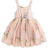 Toddler Princess Dress Summer Clothes Sleeveless Floral Embroidered Tulle A-Line Bowknot Baby Girls Dresses