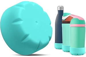 VIKIZUES Silicone Boot Compatible with Owala Kids Water Bottle 14/16 oz & S'well 17oz Water Bottle and More 12/17 oz Stainless Steel Water Bottles, Anti-Slip Bottom Protector Sleeve