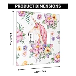 Pznen Unicorn Toggle Light Switch Covers Pink