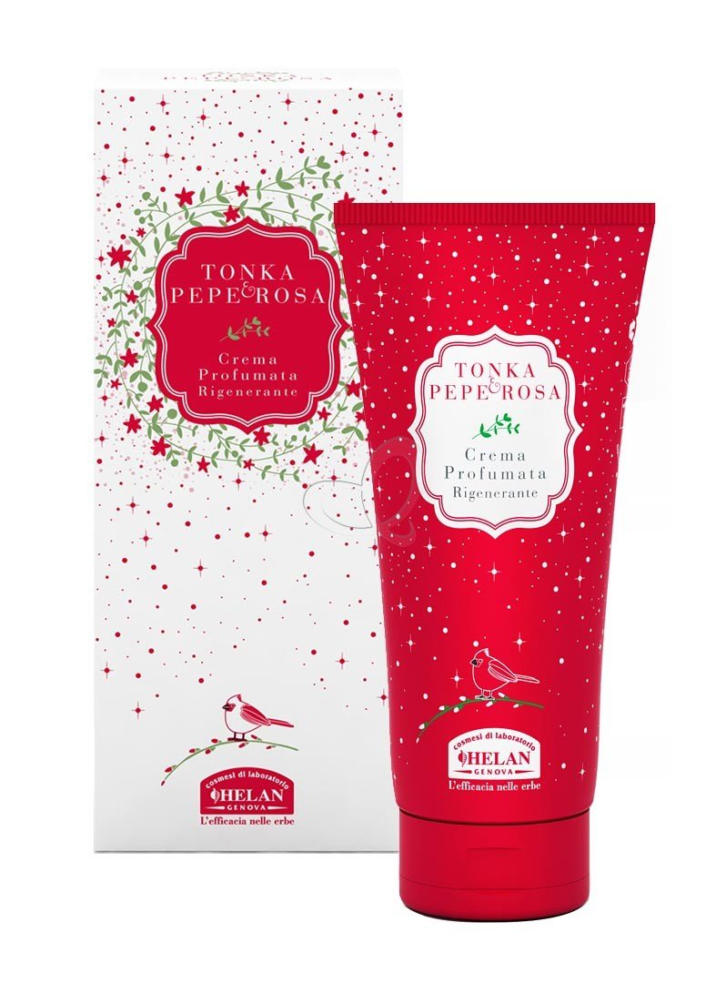 Helan Tonka & Pepe Rosa - Nourishing, Scented Body Cream with Vitamin E, Green Tea and Extracts of Ginkgo Biloba - Non-Greasy, Gentle Moisturiser with Softening, Silky Effect - Made in Italy, 200 ml