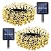 Qedertek Solar String Lights Flower, 2 Pack 22ft 50 LED Waterproof Outdoor Decoration Lighting for Patio, Lawn, Garden, Christmas, and Holiday Festivals (Warm white)