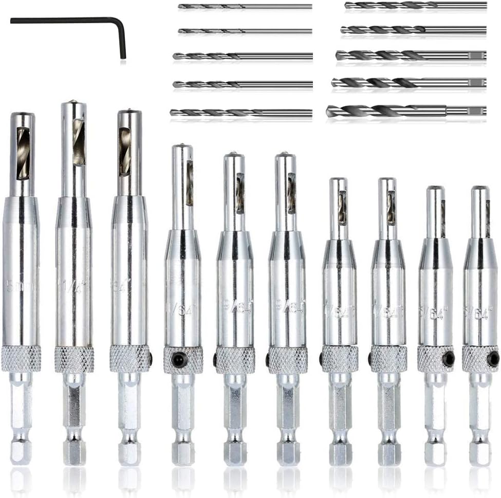 AFUNTA 21pcs Centre Drill Bit Set