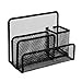 Crystallove Black Metal Mesh Pencil Holder Together with Mail Sorter, Style 3