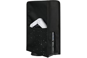 Cosmos Dust Cover Dust Guard Anti Scratch & Waterproof Dust Sleeve for PS5 Console - Protector Case Cover with Side Pockets compatible with PS5 Console Digital & Disc Edition