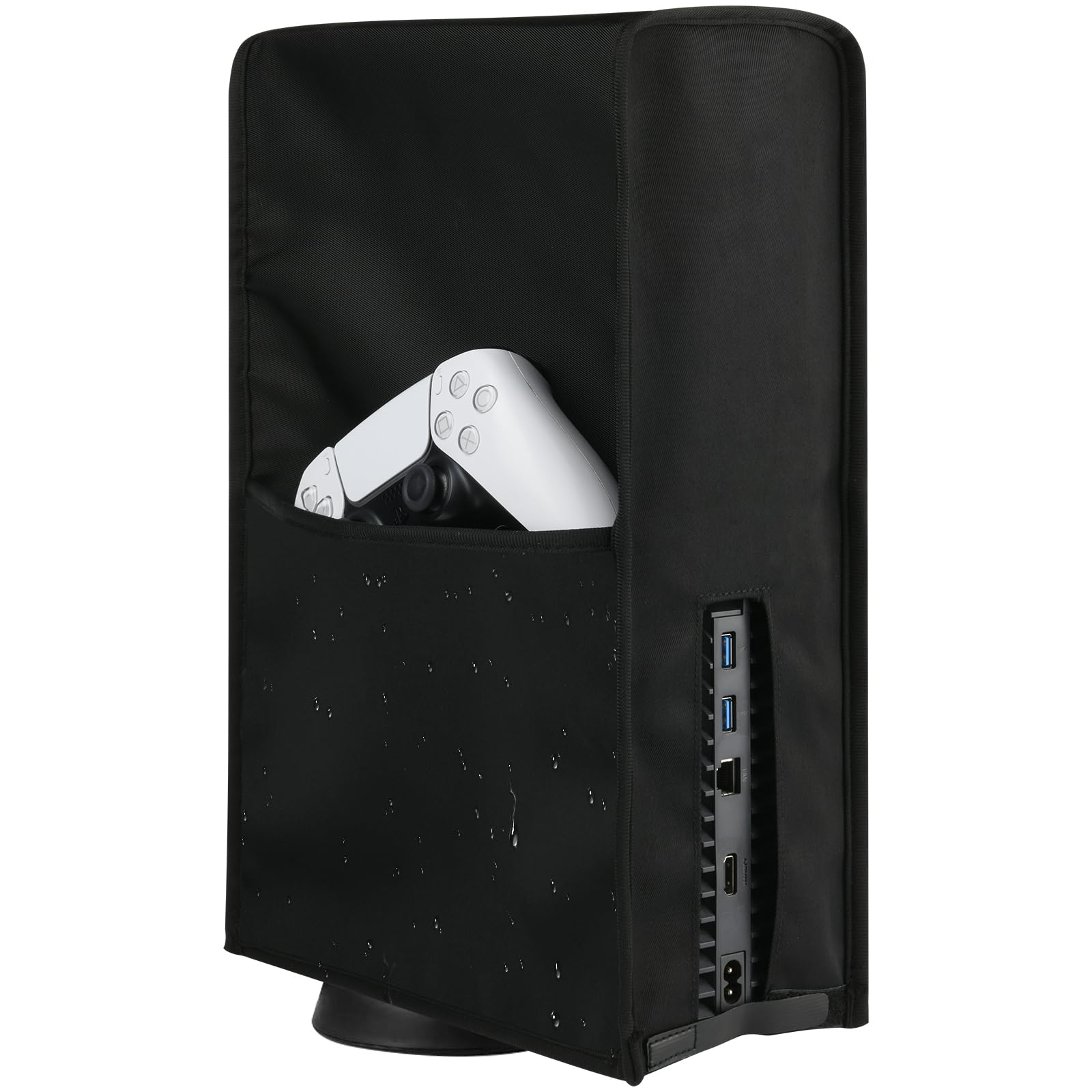 Cosmos Dust Cover Dust Guard Anti Scratch & Waterproof Dust Sleeve for PS5 Console - Protector Case Cover with Side Pockets compatible with PS5 Console Digital & Disc Edition