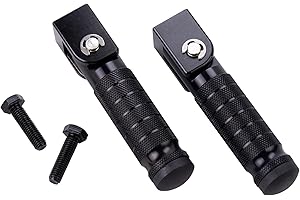 MWMNUN Universal 8mm Foot Pegs CNC Aluminum Install Bolts Motorcycle Rearsets Footrest Footpegs Compatible with YAMAHA Honda Suzuki Kawasaki Ducati Aprilia