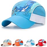 LLmoway Breathable Kids Sun Protection Ball Cap Quick Dry UPF50 Lightweight Mesh Sports Hats for Boys Summer Running Beach