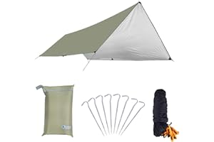 Azarxis Hammock Rain Fly Tent Tarp Ground Cloth Footprint Shelter Sunshade Beach Picnic Blanket Mat Sand Free Large Portable 