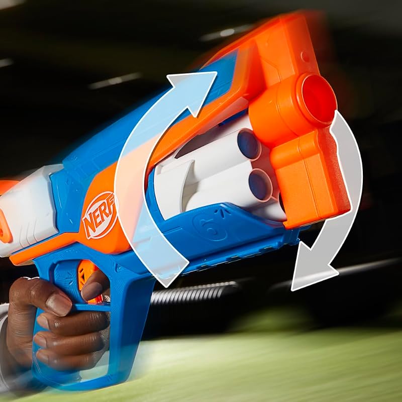 Lanzador N Series Agility con 12 Dardos, Tambor Rotatorio de 6 Dardos, Actividades al Aire Libre, Regalo de Reyes Magos y Papá Noel para Niños y Niñas de 8 Años o Más