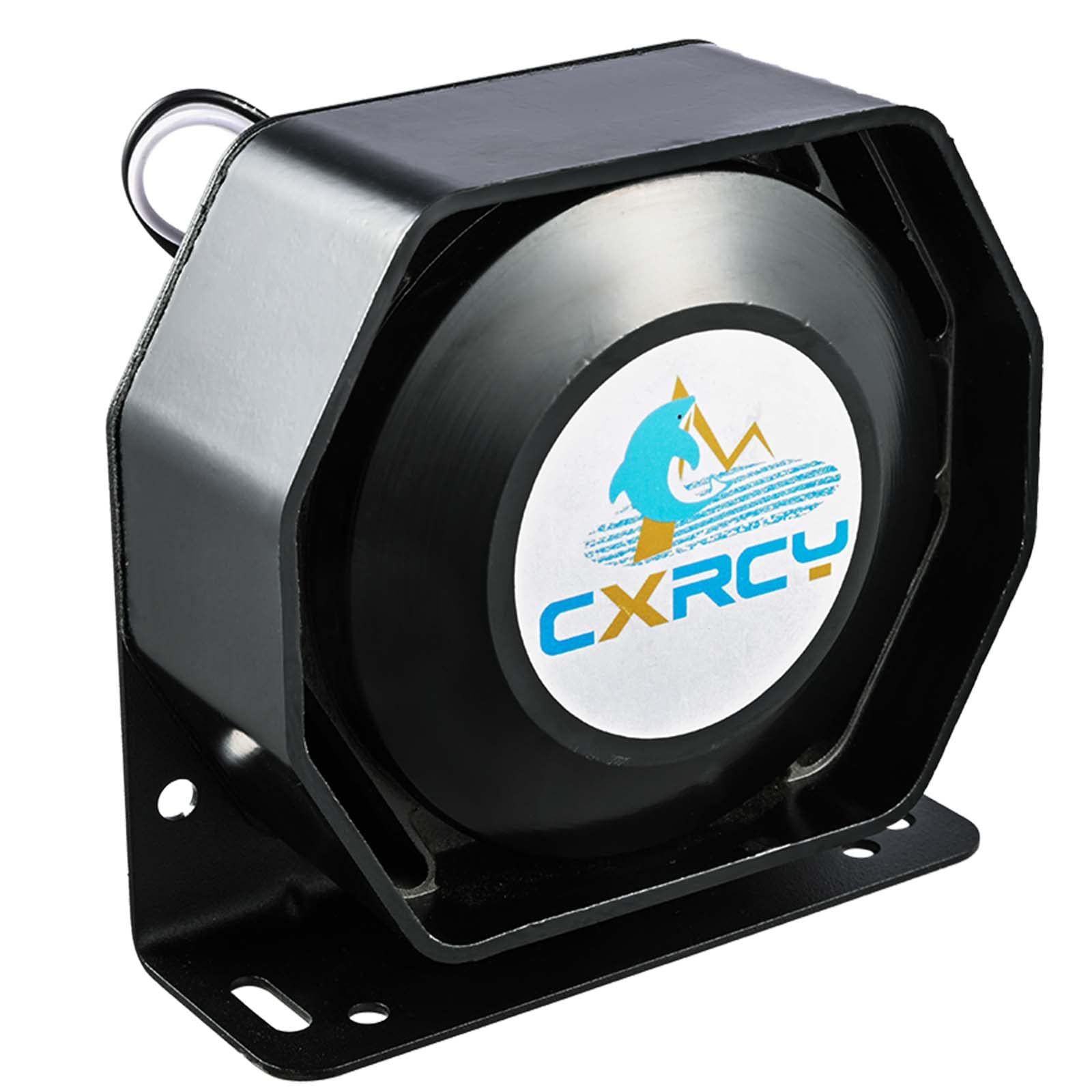 CXRCY 9 Tones Loud Police Siren 200W 12V Emergency Warning Alarm Siren Speaker 1 Horn Handheld Mic PA System for Cars Emergency Police Vehicles Fire Trucks, 120-150dB