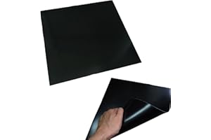 HTJZWG Neoprene Rubber Sheet | 12"x11" Solid Rubber Sheets | Oil, Water & Abrasion Resistant with High Elasticity | for Gaskets, Seals, Pads, Flooring Protection - 1/8"(3.0mm)