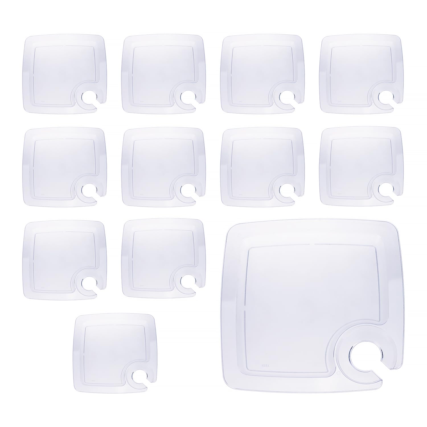 Photo 1 of Homeford Clear Plastic Plates with Cup Holder, 9-inch, 12-count