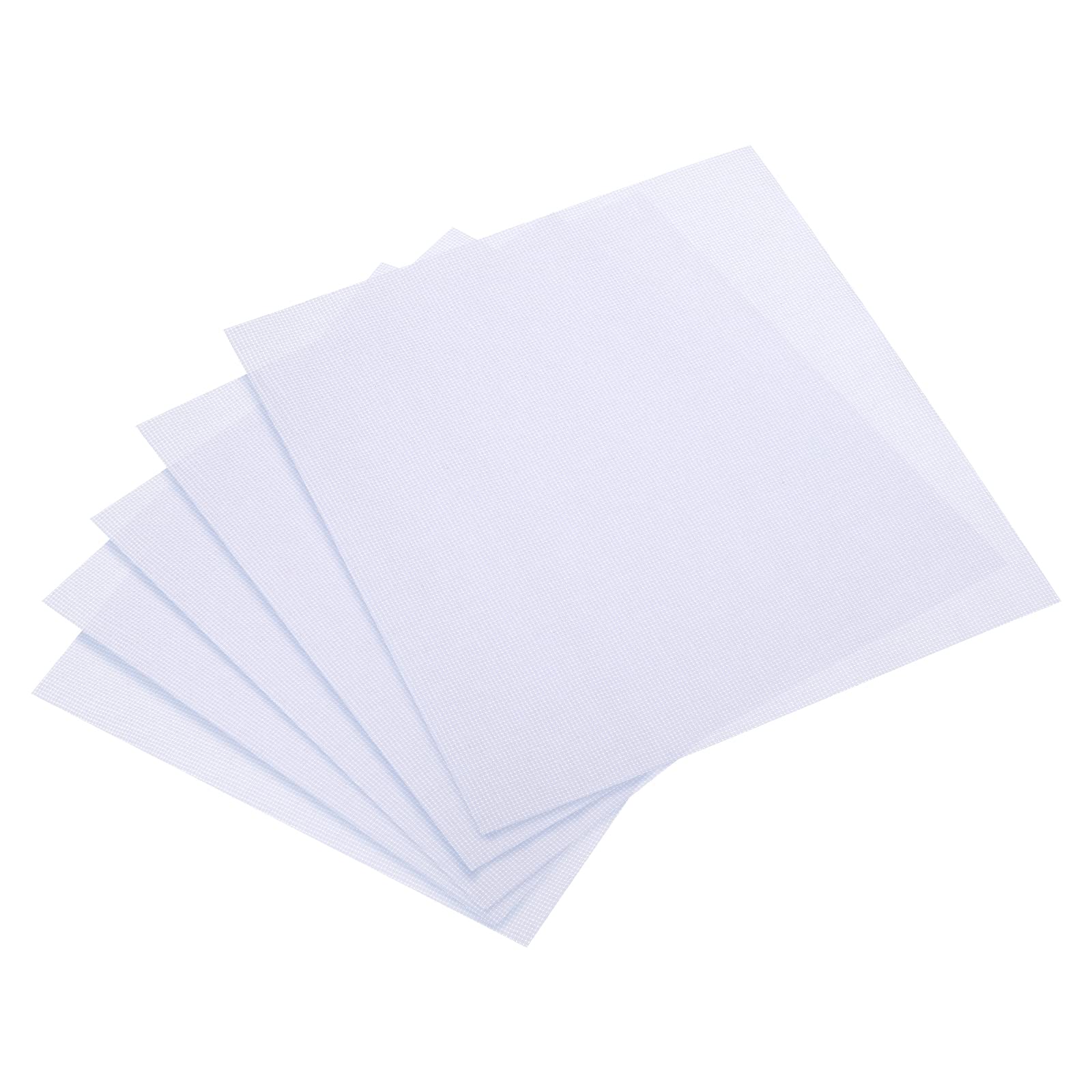 PATIKIL 14 Count Cross Stitch Cloth 12" x 12", 5 Pack Embroidery Cotton Fabric for DIY Needlework, White