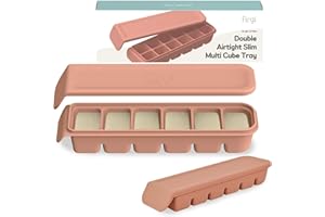 Firgi 6 Section-1oz, Indie Pink Brastmilk Freezer Storage Trays, Food Grade Silicone Tray container Leak Resistant with Lids Baby, Toddler Food Fruit Vegetable Purees Storage Container | BPA Free