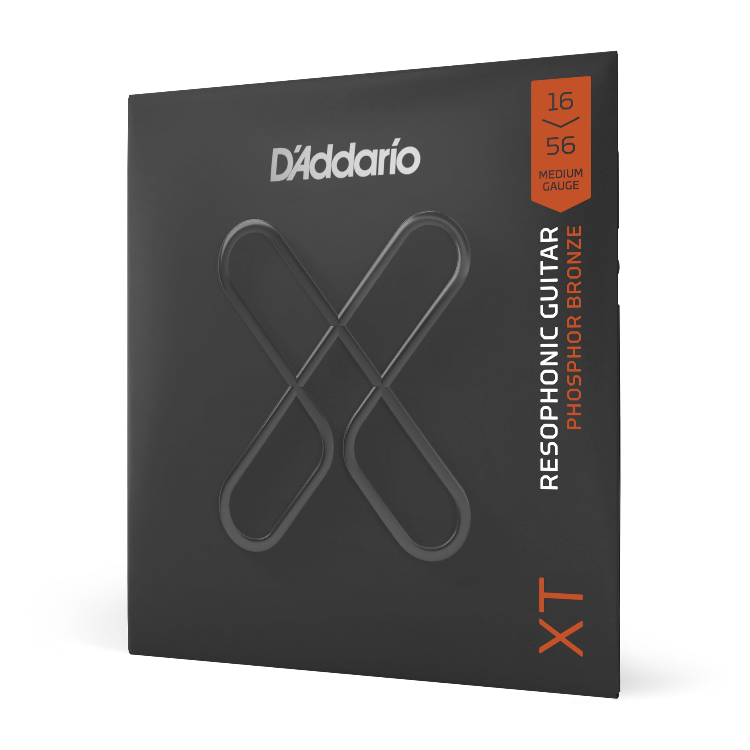 D'Addario Acoustic Guitar Strings, XT Phosphor Bronze Coated, XTAPB1656, Medium Resophonic Gauge 16-56, 6-String Set, Pack of 1
