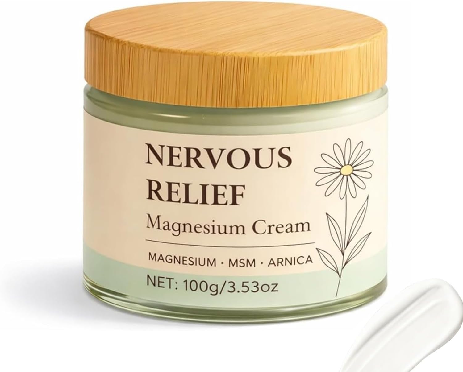 Relief Magnesium Cream 3.53oz – Total Relief Magnesium Cream for Nerves, Joints & Muscles with MSM & Arnica – Fast Absorbing, Non-Greasy Mineral Formula for Daily Comfort – Ideal for Athletes, Active Adults & Seniors