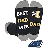 PartyGalore Dad Socks, Fathers Day Socks, Dad Gifts From Son Daughter, Best Dad Ever Gifts