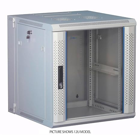 9 He 19 Zoll 19 Wandschrank Mit Glastur Amazon De Computer