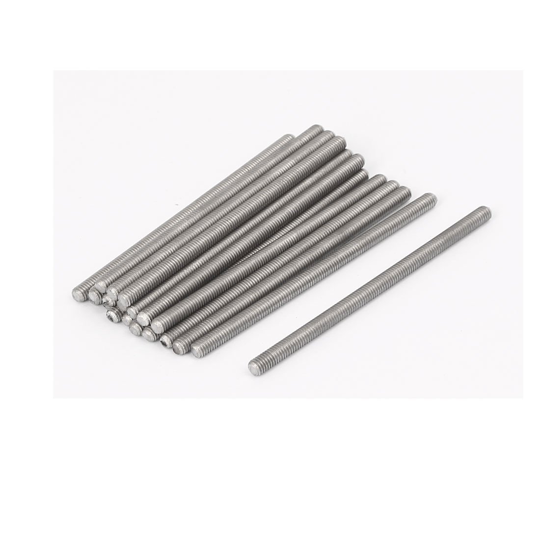 sourcingmap M3 x 55mm 304 Stainless Steel Fully Threaded Rods Bar Studs Hardware 20 Pcs