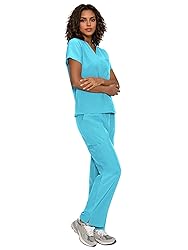 floralhue Scrubs for Women, V-Neck Scrubs Top