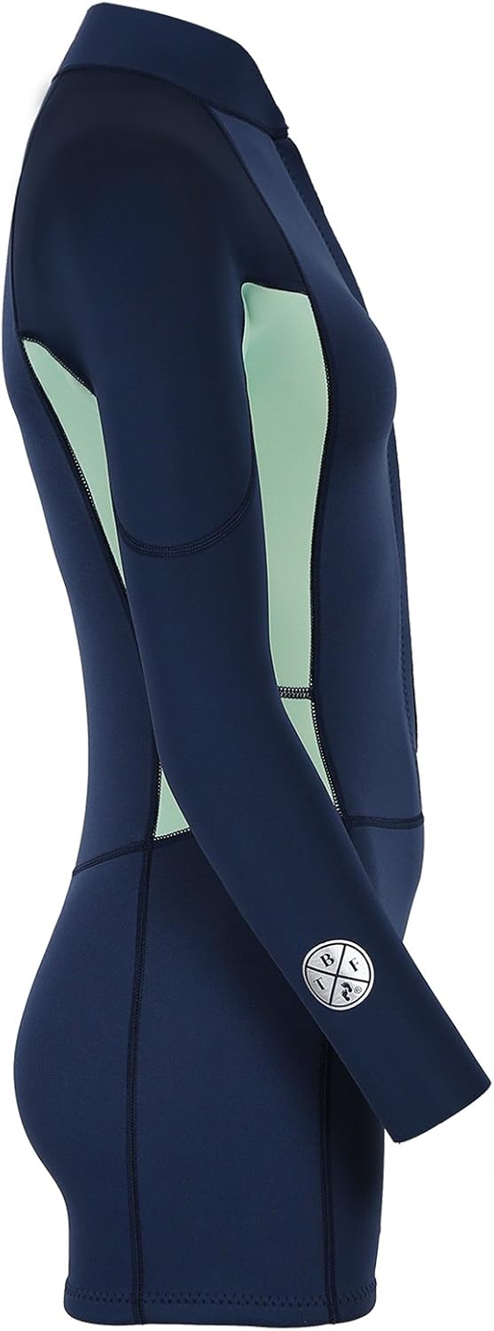 Two Bare Feet Womens Harmony 3 2mm Premium Short Leg Summer Front Zip Wetsuit Neoprene Surf Suit Sports Outdoors Water Sports