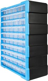 TekBox DIY Tool Bits Storage Organiser Unit 60 Small Drawers Workshop Cabinet view 4